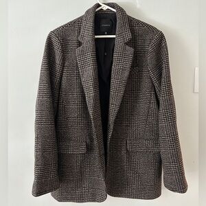 Dynamite Black and White Plaid Blazer